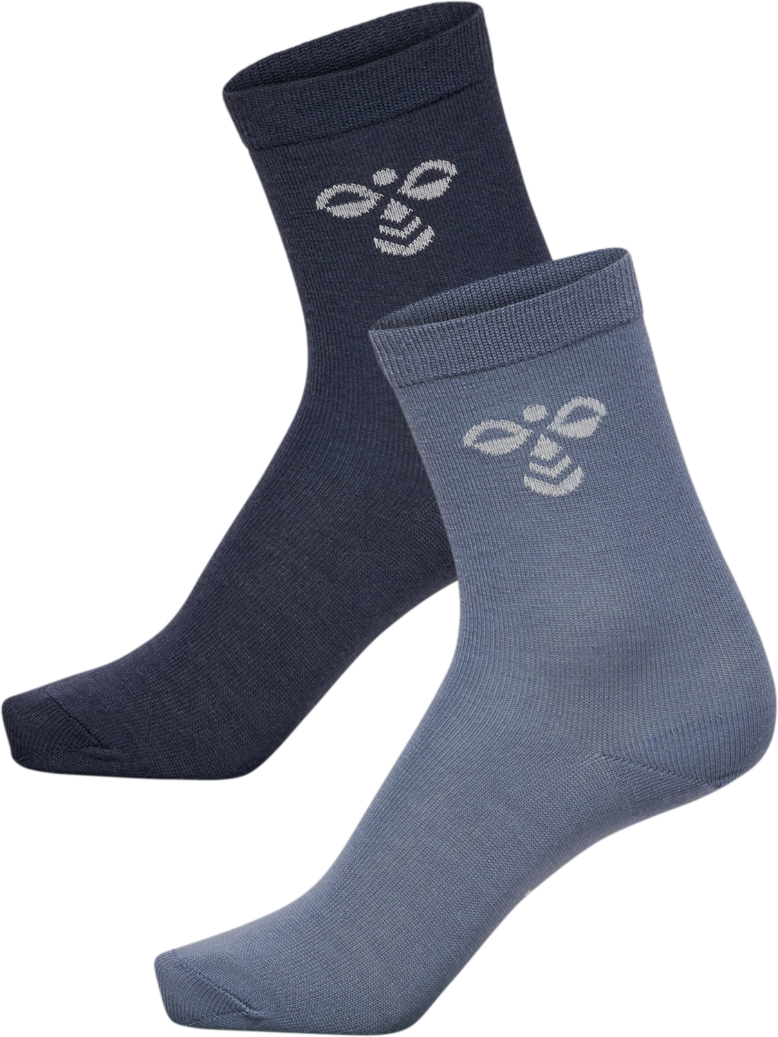 hmlJR WOOL 2-PACK SOCKS, OMBRE BLUE/FLINT STONE, packshot