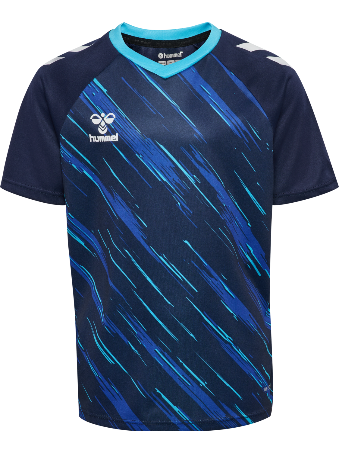 hmlMATCH TRIUMPH JERSEY S/S KIDS, MARINE/AQUARIUS, packshot