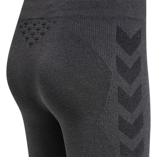 hmlCI SEAMLESS CYCLING SHORTS, BLACK MELANGE, packshot