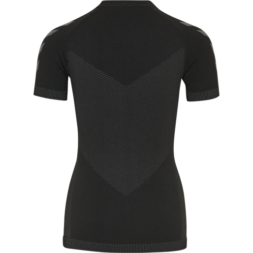 HUMMEL FIRST SEAMLESS JERSEY S/S K, BLACK, packshot
