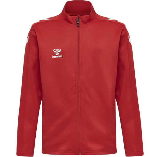 hmlCORE XK POLY ZIP SWEAT KIDS, TRUE RED hmlCORE XK POLY ZIP SWEAT KIDS, TRUE RED, packshot