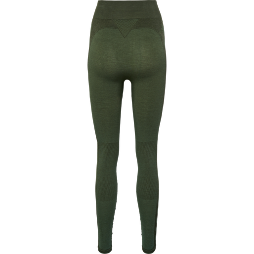 hmlCLEA SEAMLESS MID WAIST TIGHTS, CLIMBING IVY/BEETLE MELANGE hmlCLEA SEAMLESS MID WAIST TIGHTS, CLIMBING IVY/BEETLE MELANGE, packshot