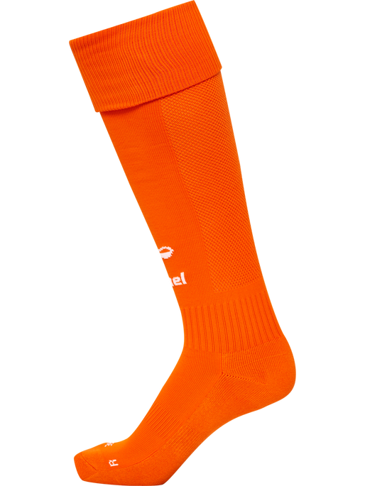 hmlESSENTIAL FOOTBALL SOCKS, ORANGE TIGER/WHITE, packshot