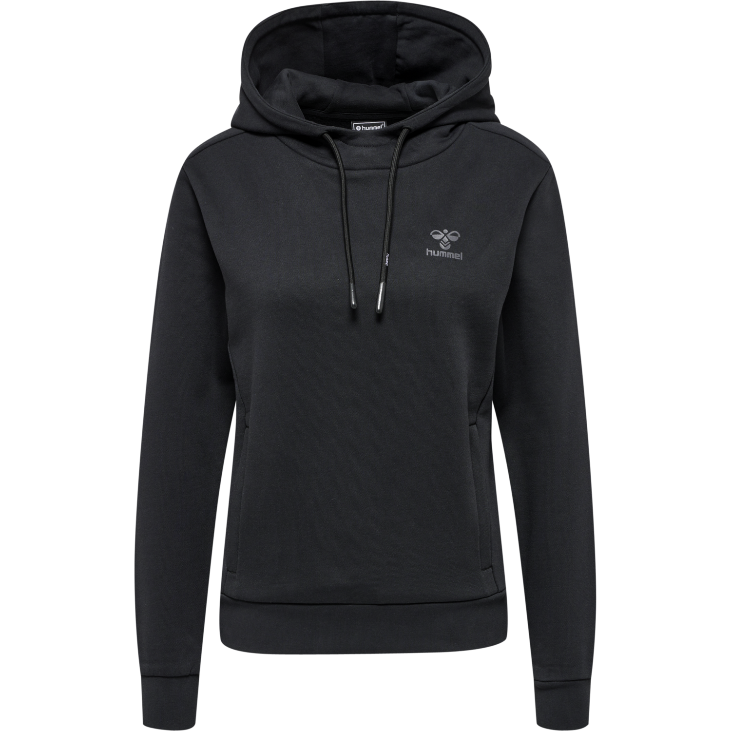 hmlOFFGRID HOODIE WO, JET BLACK/FORGED IRON, packshot