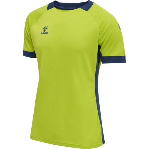 hmlLEAD S/S POLY JERSEY, LIME PUNCH hmlLEAD S/S POLY JERSEY, LIME PUNCH, packshot