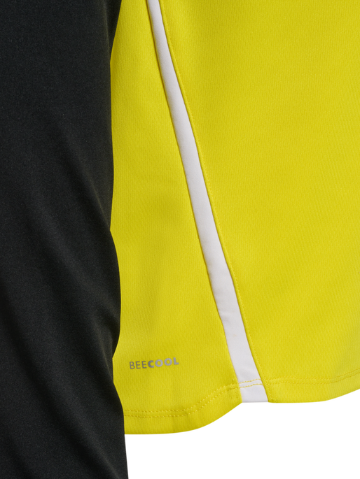 hmlLEAD 2.0 CREW SWEAT, BLAZING YELLOW/BLACK, packshot