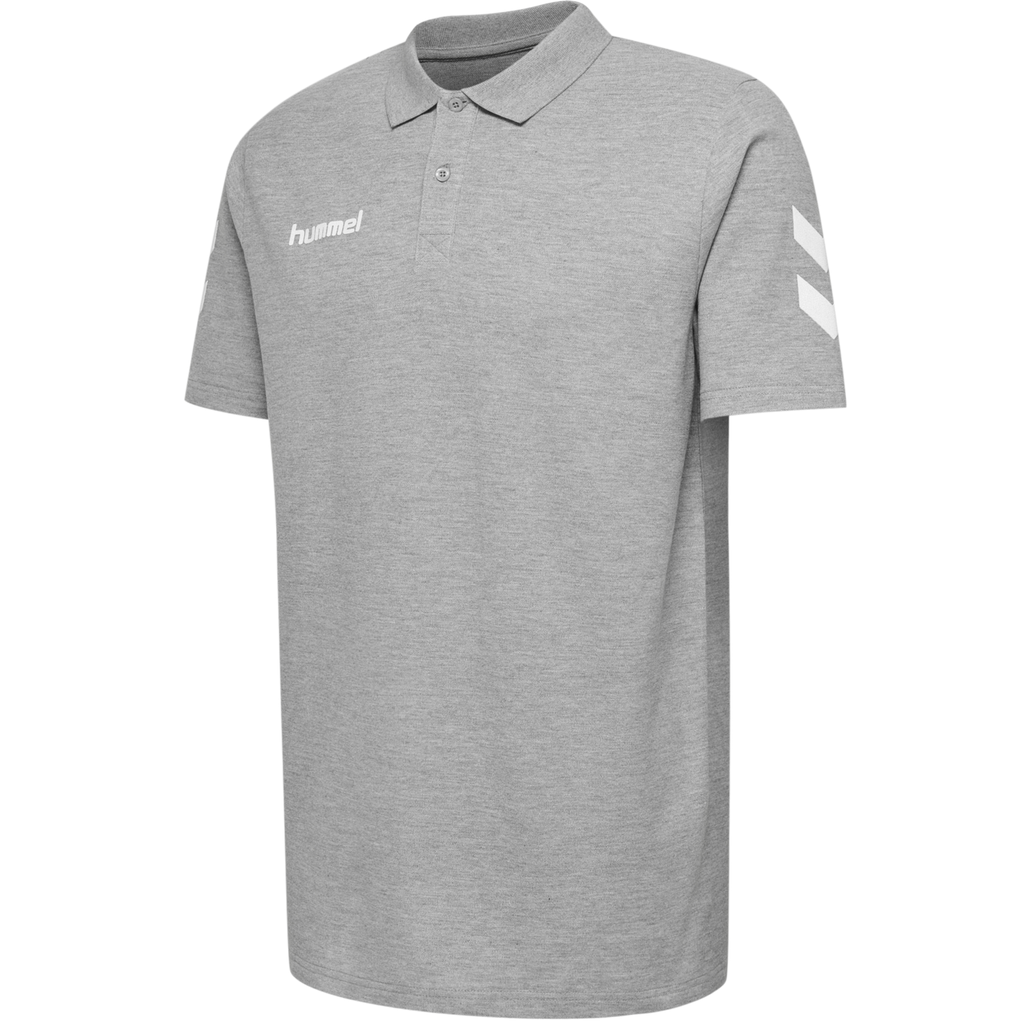 HMLGO KIDS COTTON POLO, GREY MELANGE, packshot