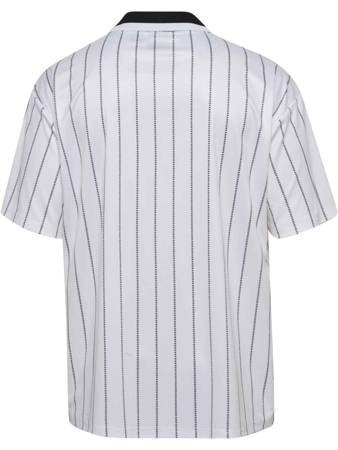 Chevron Pinstripe Polo Shirt, WHITE/BLACK, packshot