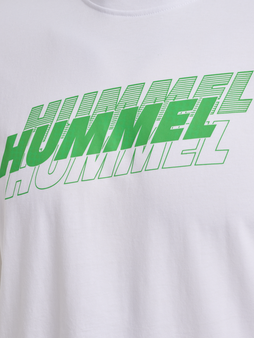 hmlGRAPHIC TRIPLE LOGO COTTON TEE, WHITE, packshot