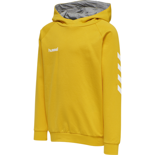 HMLGO KIDS COTTON HOODIE, SPORTS YELLOW, packshot