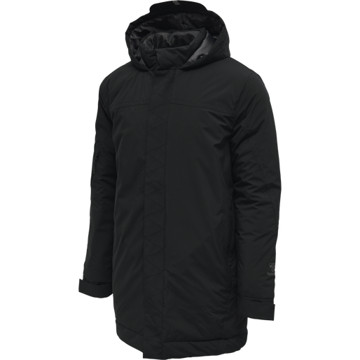 hmlNORTH PARKA JACKET, BLACK/ASPHALT, packshot