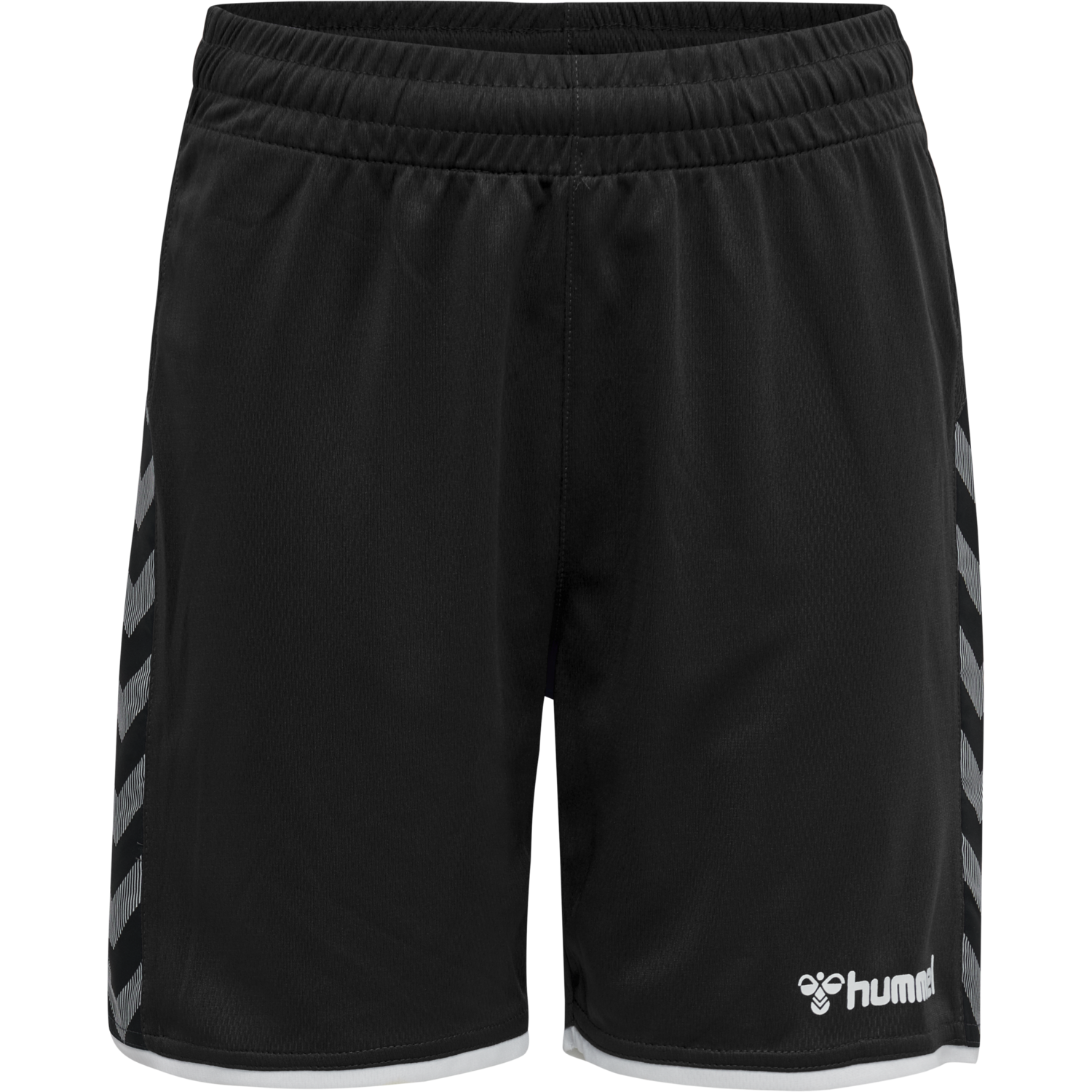 hmlAUTHENTIC KIDS POLY SHORTS, BLACK/WHITE, packshot