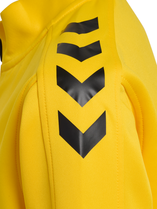 hmlCORE XK POLY ZIP SWEAT KIDS, SPORTS YELLOW, packshot