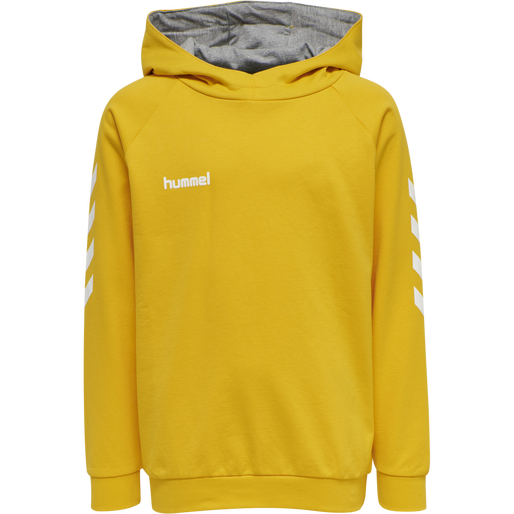 HMLGO KIDS COTTON HOODIE, SPORTS YELLOW, packshot