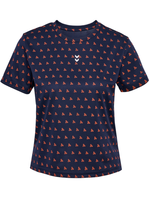 hmlFAST WORKOUT W T-SHIRT S/S, DRESS BLUES, packshot