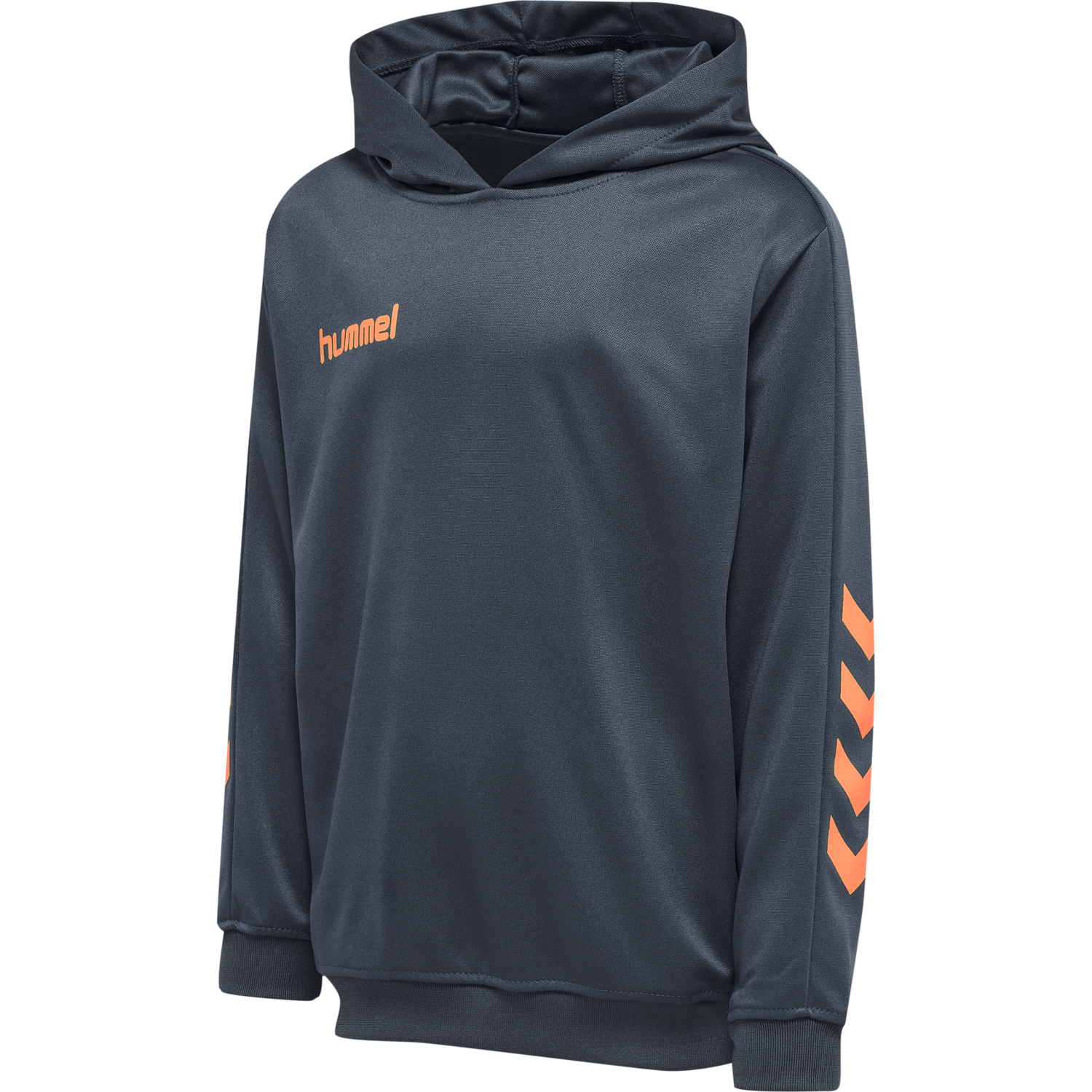 hmlPROMO KIDS POLY HOODIE, OMBRE BLUE/NASTURIUM, packshot