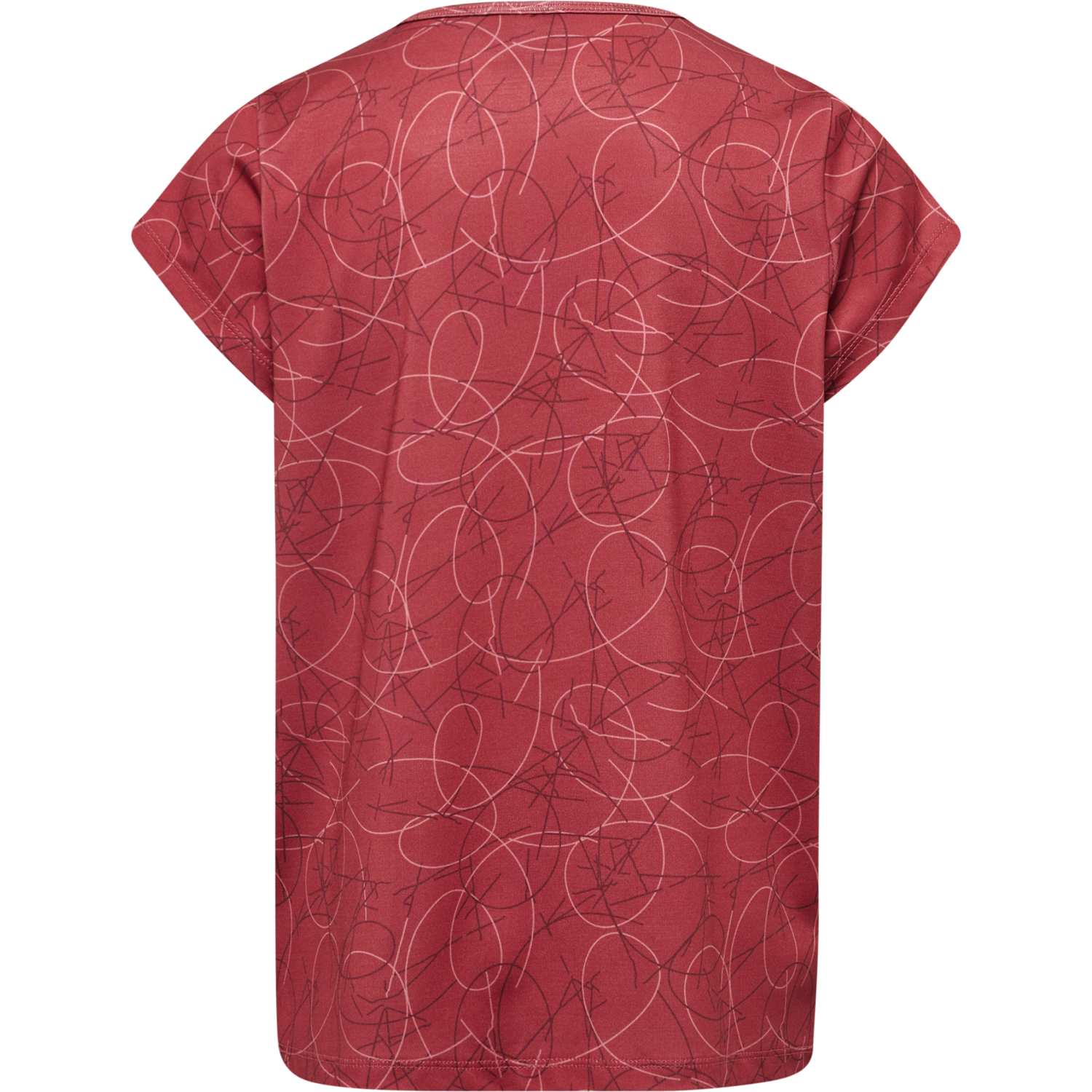 hmlNANNA T-SHIRT S/S, EARTH RED, packshot