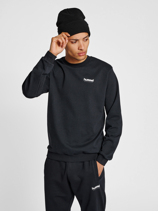 hmlLGC AUSTIN SWEATSHIRT, BLACK, model