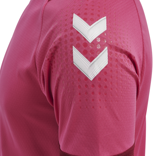 hmlLEAD S/S POLY JERSEY, RASPBERRY SORBET, packshot