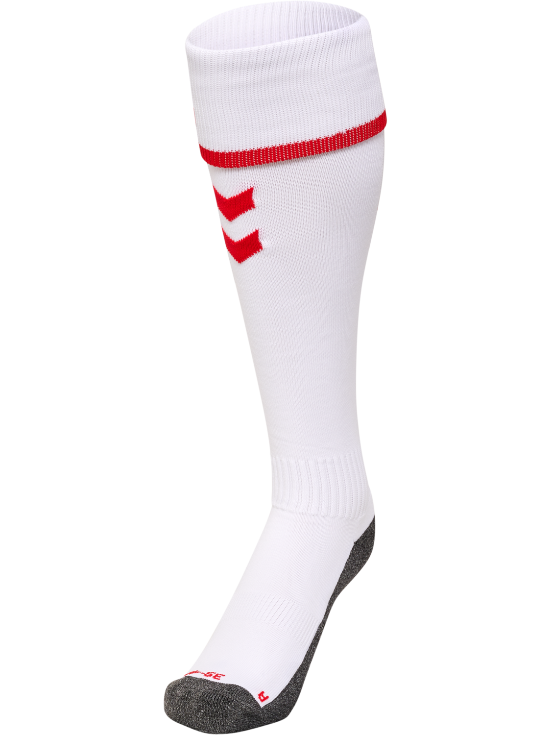 hmlCORE FOOTBALL SOCKS, WHITE/TRUE RED, packshot