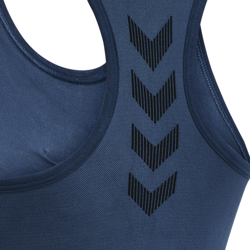 HUMMEL FIRST SEAMLESS BRA WOMAN, DARK DENIM, packshot