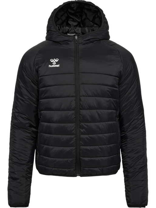 hmlGO QUILTED HOOD JACKET, BLACK hmlGO QUILTED HOOD JACKET, BLACK, packshot