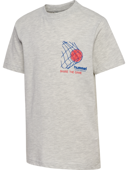hmlJR REG T-SHIRT S/S RUNNER 2-PACK, LIGHT GREY MELANGE/DRESS BLUES, packshot