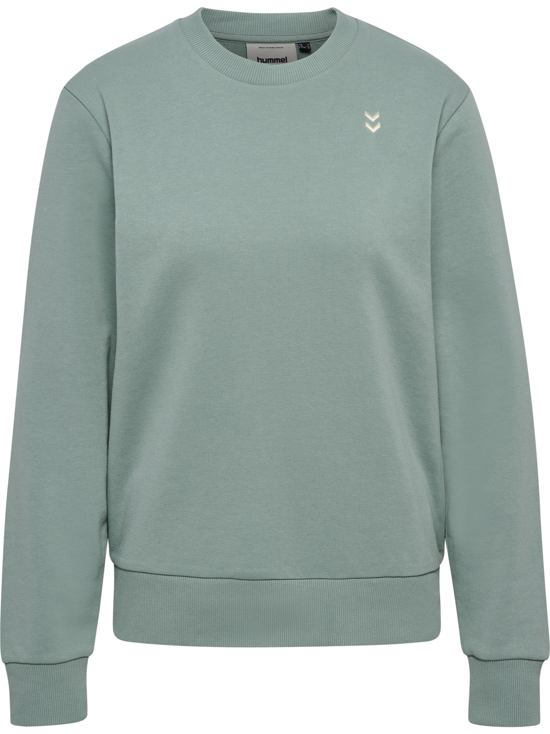 hmlPULSE W SWEAT CREWNECK, CHINOIS GREEN, packshot