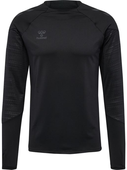 hmlPRO TRAINING CREW SWEAT, BLACK, packshot