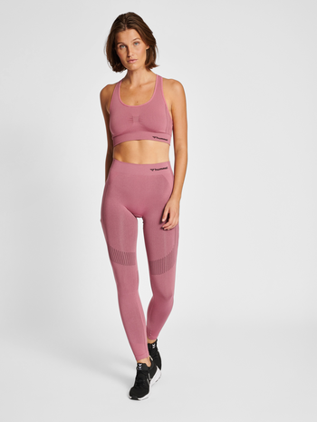 hmlMT SHAPING SEAMLESS MW TIGHTS, HEATHER ROSE, model