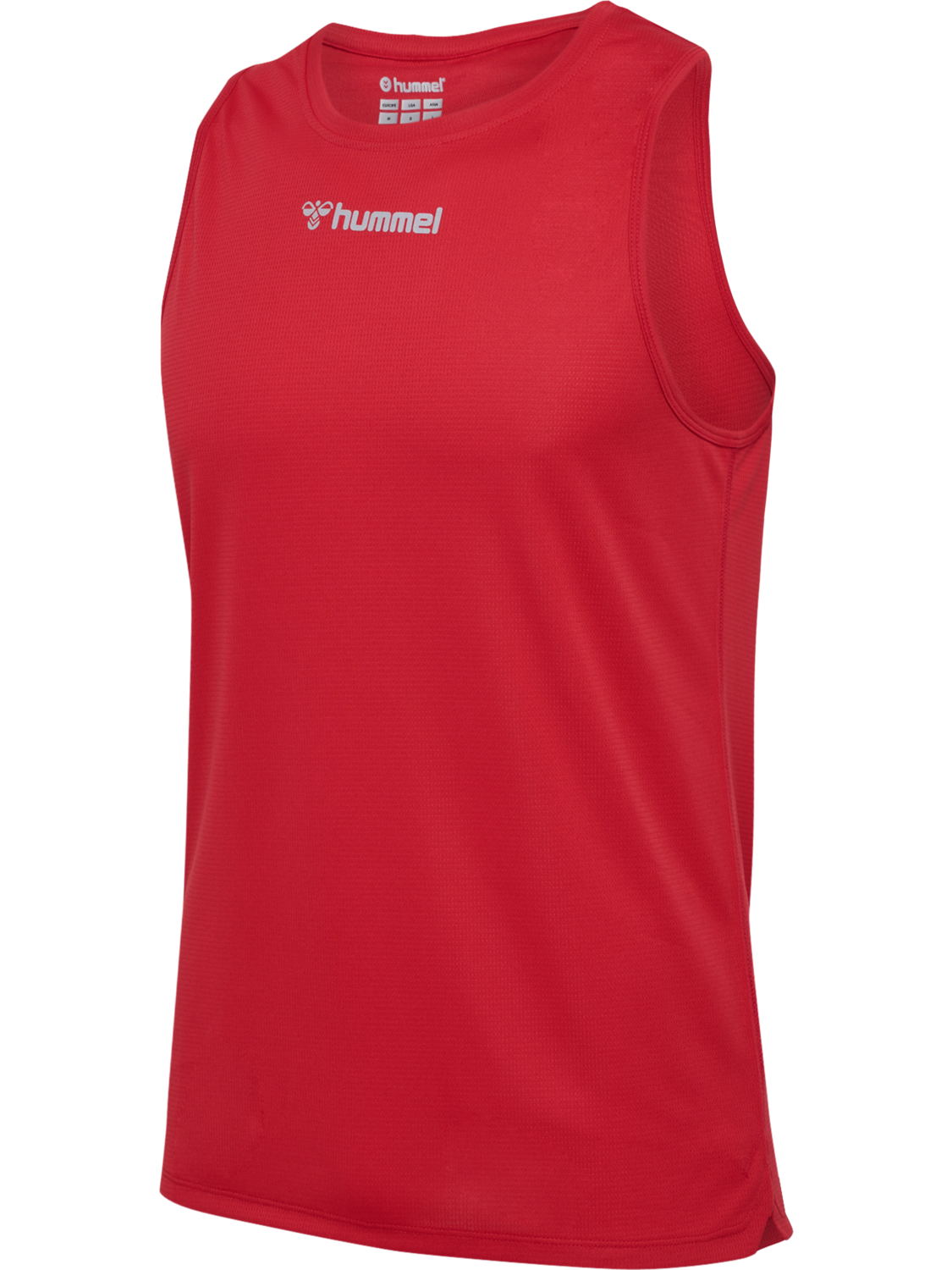 hmlRUN SINGLET S/L, TANGO RED, packshot