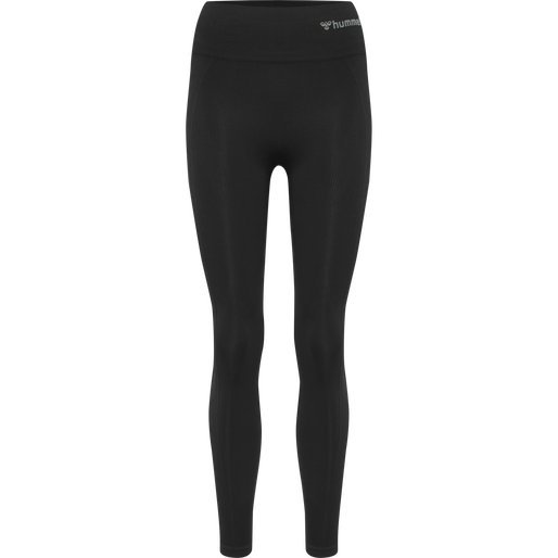 hmlTIF SEAMLESS HIGH WAIST TIGHTS, BLACK, packshot