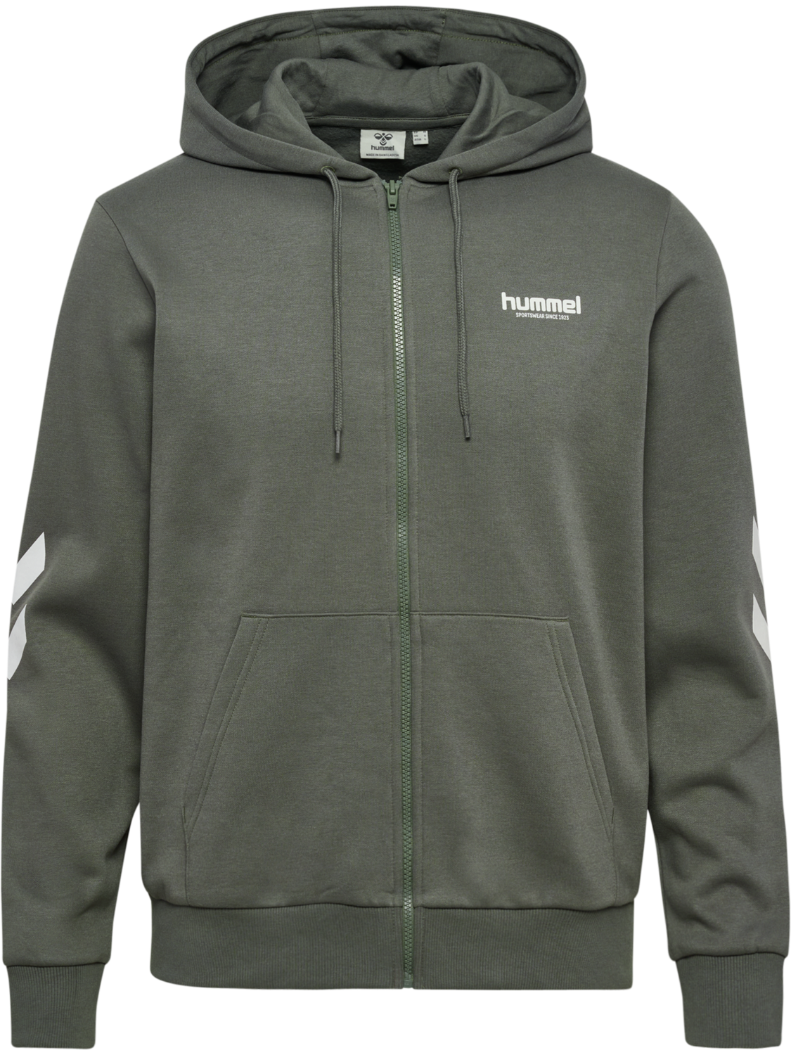 hmlLEGACY 2.0 ZIP HOODIE, CASTOR GRAY, packshot