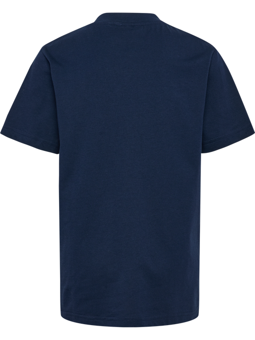 hmlJR REG T-SHIRT S/S RUNNER 2-PACK, LIGHT GREY MELANGE/DRESS BLUES, packshot