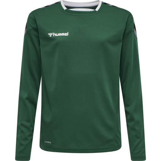 hmlAUTHENTIC KIDS POLY JERSEY L/S, EVERGREEN hmlAUTHENTIC KIDS POLY JERSEY L/S, EVERGREEN, packshot