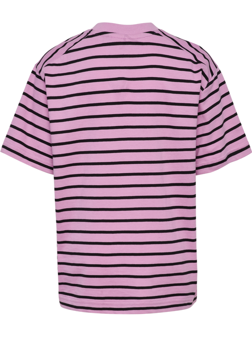 hmlJR LOOSE STRIPED T-SHIRT S/S BEE, SMOKY GRAPE, packshot