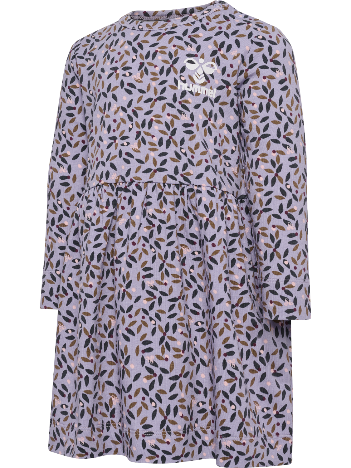 hmlELVINA AOP DRESS L/S, WISTERIA, packshot