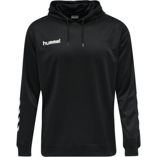hmlPROMO POLY HOODIE, BLACK, packshot