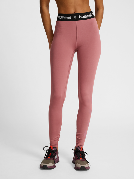 hmlPULSE MID WAIST TIGHTS, WISTFUL MAUVE, model