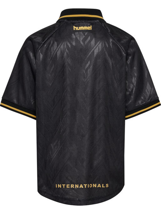hmlJR LOOSE BAY SOCCER JERSEY S/S, BLACK, packshot