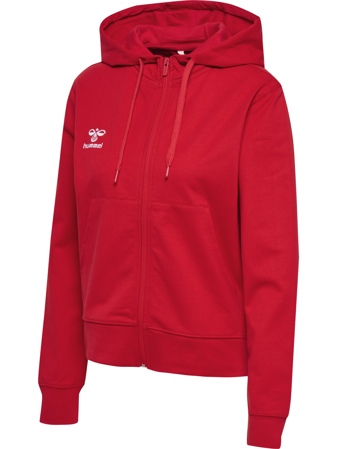 hmlGO 2.0 ZIP HOODIE WOMAN, TRUE RED, packshot