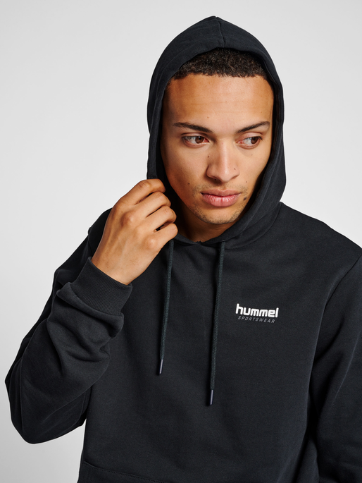 hmlLGC AUSTIN HOODIE, BLACK, model