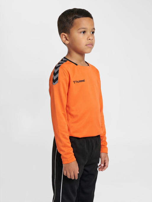 hmlAUTHENTIC KIDS POLY JERSEY L/S, TANGERINE, model