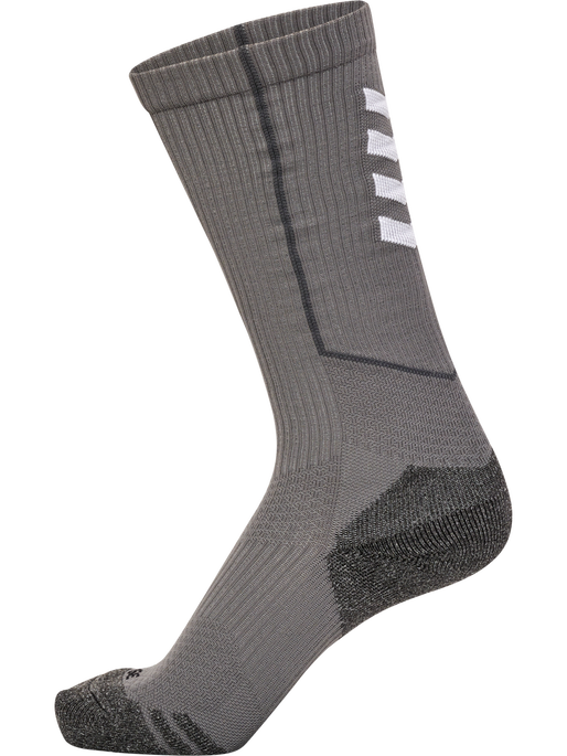 hmlPRO TRAINING SOCKS HIGH, STEEL GRAY/WHITE, packshot