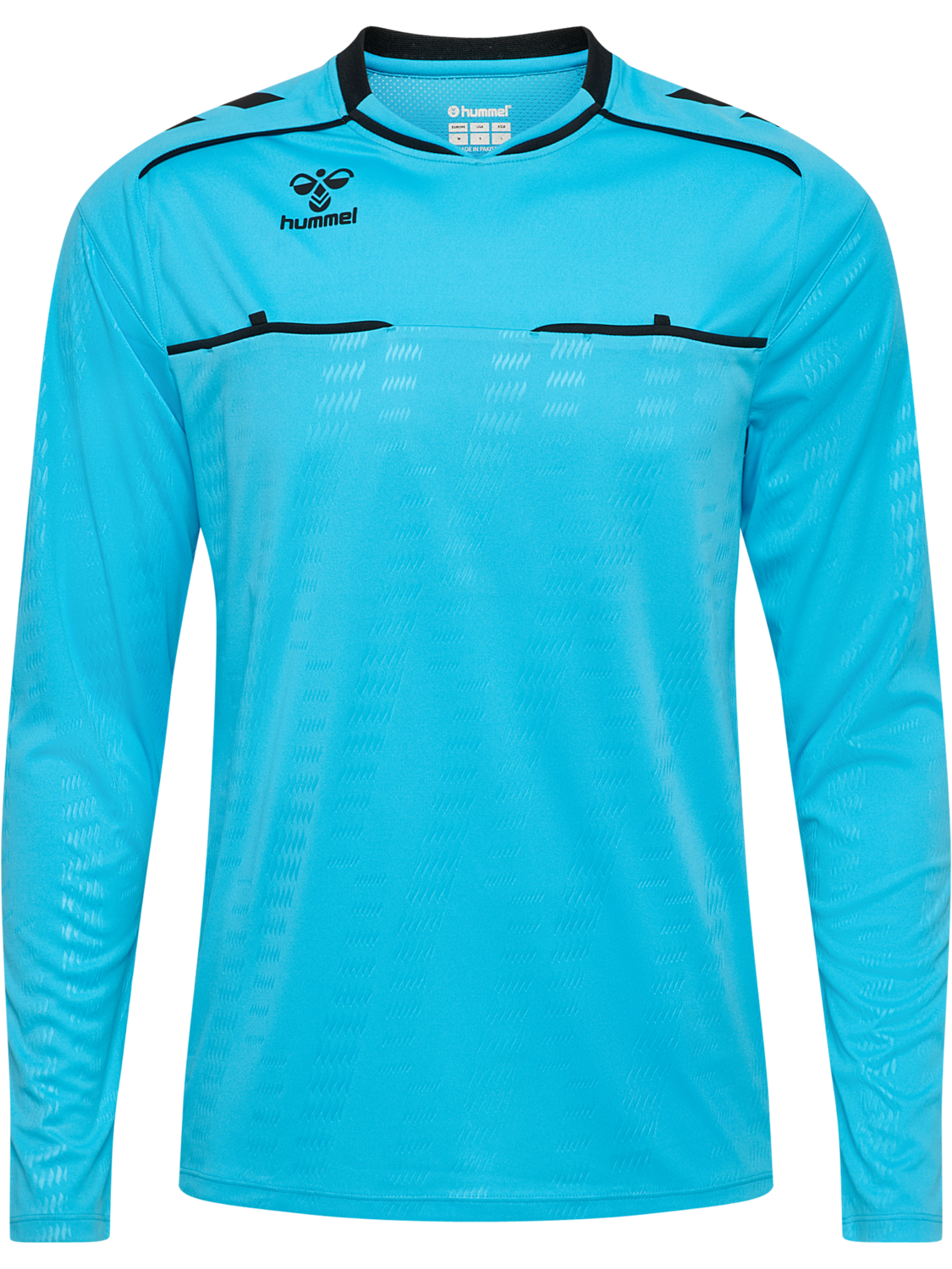 hmlREFEREE JERSEY L/S, NEON BLUE, packshot