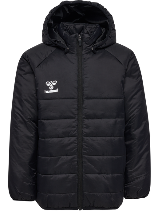 hmlGO QUILTED HOOD JACKET KIDS, BLACK hmlGO QUILTED HOOD JACKET KIDS, BLACK, packshot