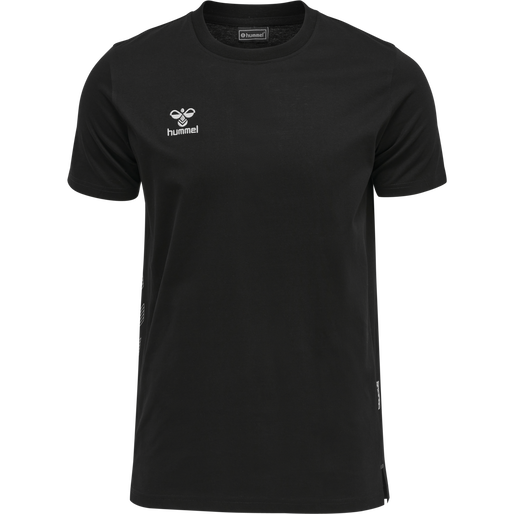 hmlMOVE GRID COTTON T-SHIRT S/S, BLACK, packshot