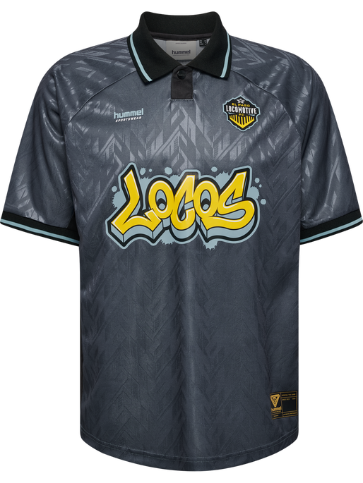 hmlLOOSE SOCCER JERSEY S/S EL PASO, BLACK, packshot