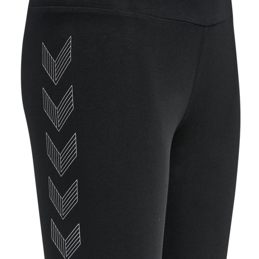 hmlMOVE GRID COTTON TIGHTS KIDS, BLACK, packshot