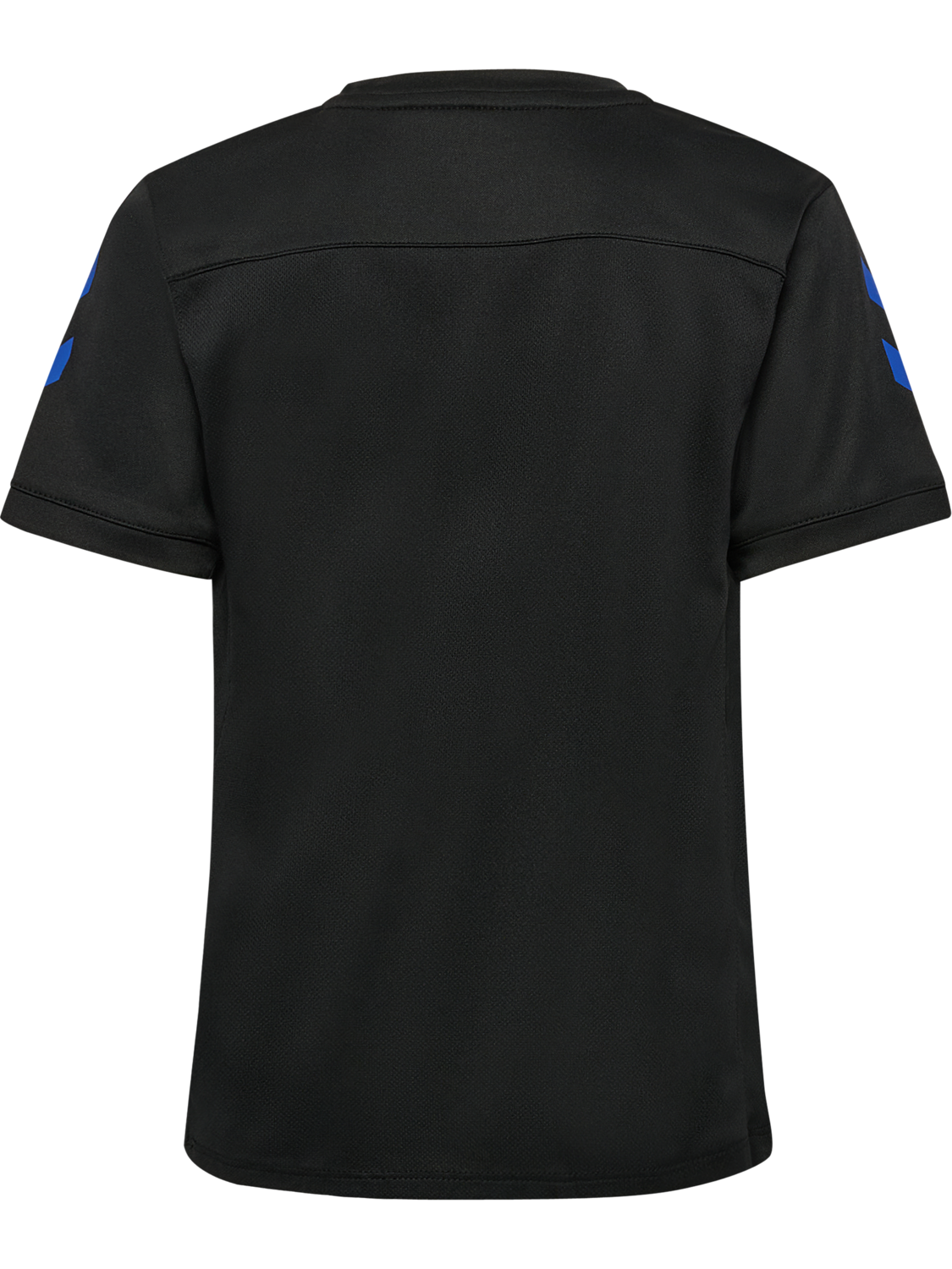 hmlBLAZE CLUB 26 POLY TEE KIDS, BLACK/BLUE, packshot